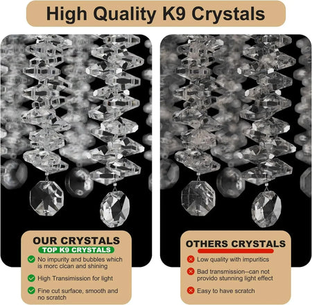 Luminaire Lustre design aérien en cristal – Référence : Elowen7832-ILLUMEEN.COM