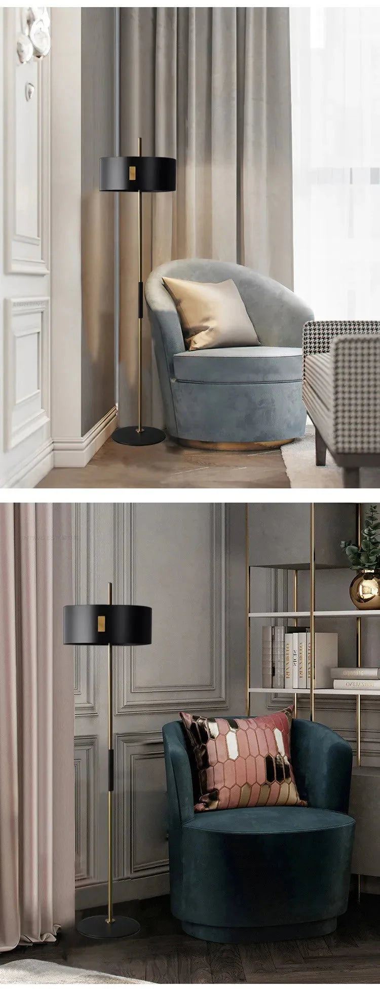 Luminaire Lampadaire design épuré – Référence : Noémi3746-ILLUMEEN.COM