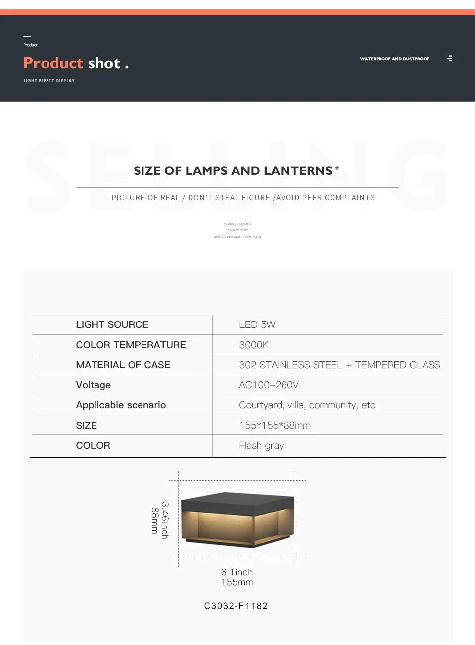 Luminaire Extérieur élégant design jardin – Référence : Aurélien4021-ILLUMEEN.COM