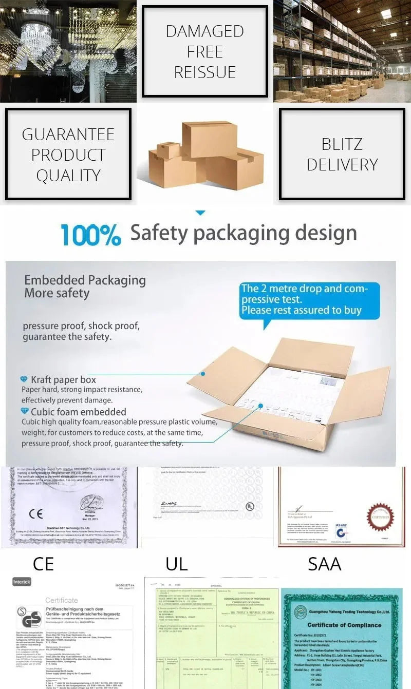 Luminaire Lustre design contemporain en cristal – Référence : Elowen7325-ILLUMEEN.COM