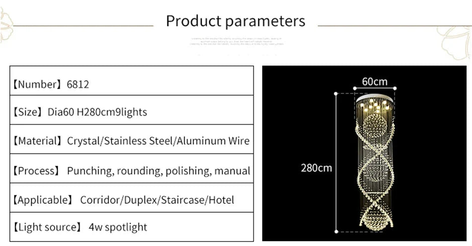 Luminaire Lustre design aérien en cristal – Référence : Aelienne7834-ILLUMEEN.COM