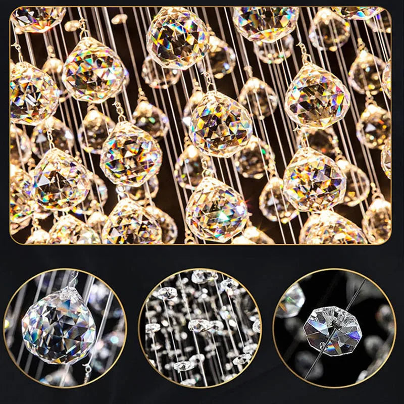 Luminaire Lustre design aérien en cristal – Référence : Marisol8234-ILLUMEEN.COM