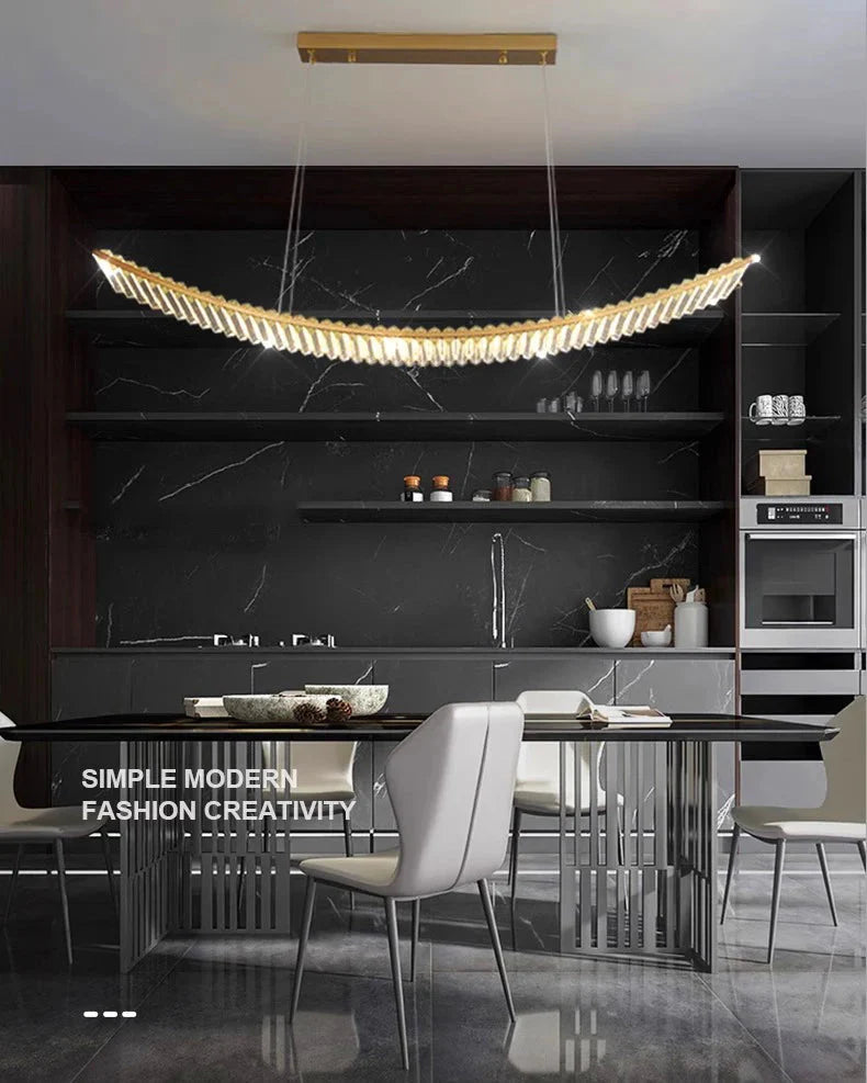 Luminaire Suspension design moderne en cristal – Référence : Mylène4823-ILLUMEEN.COM