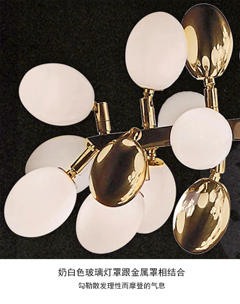 Luminaire Lustre design aérien en verre – Référence : Alvea3278-ILLUMEEN.COM