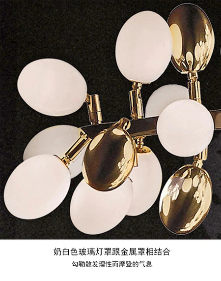 Luminaire Lustre design aérien en verre – Référence : Alvea3278-ILLUMEEN.COM