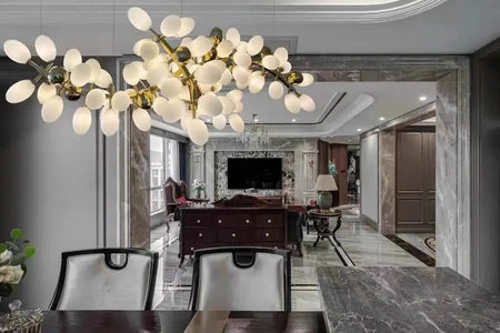 Luminaire Lustre design aérien en verre – Référence : Alvea3278-ILLUMEEN.COM