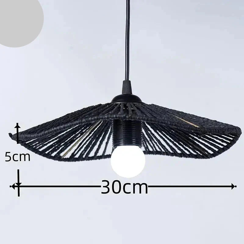 Luminaire Abat-Jour style boho brun – Référence : Maël-ILLUMEEN.COM