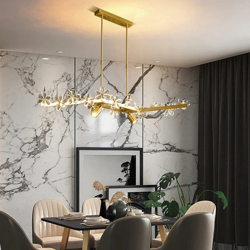 Luminaire Suspension finition cristal brillant – Référence : Marisol4872-ILLUMEEN.COM