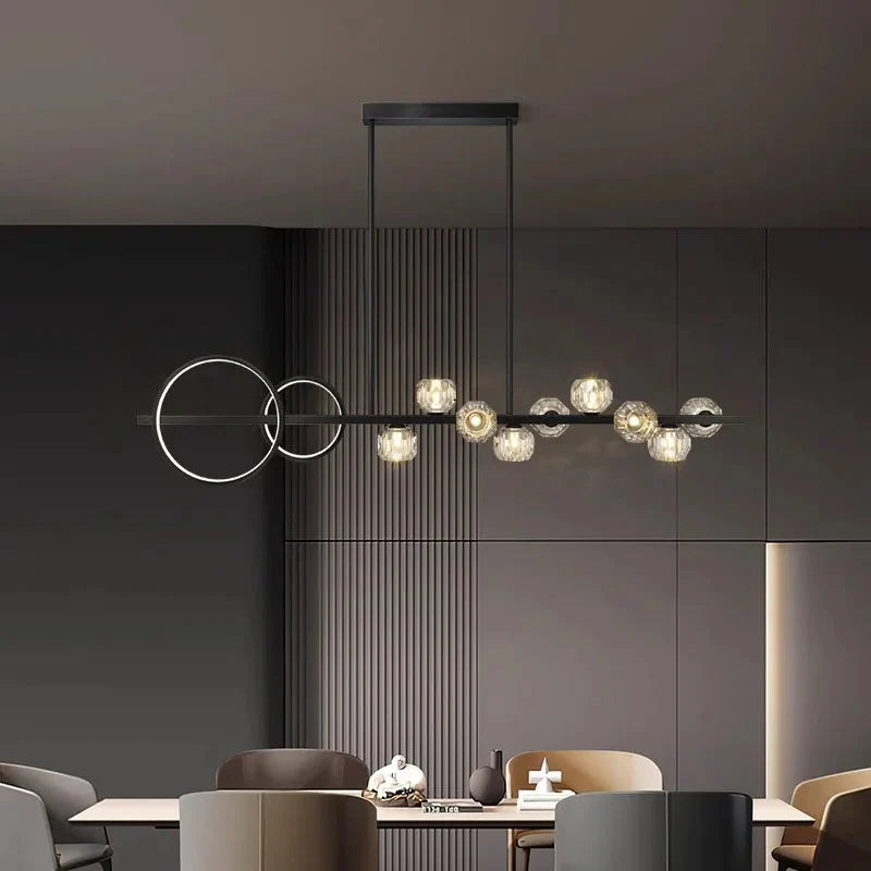 Luminaire Suspension éclatant en cristal – Référence : Nolwen4328-ILLUMEEN.COM