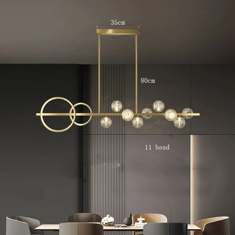 Luminaire Suspension éclatant en cristal – Référence : Nolwen4328-ILLUMEEN.COM