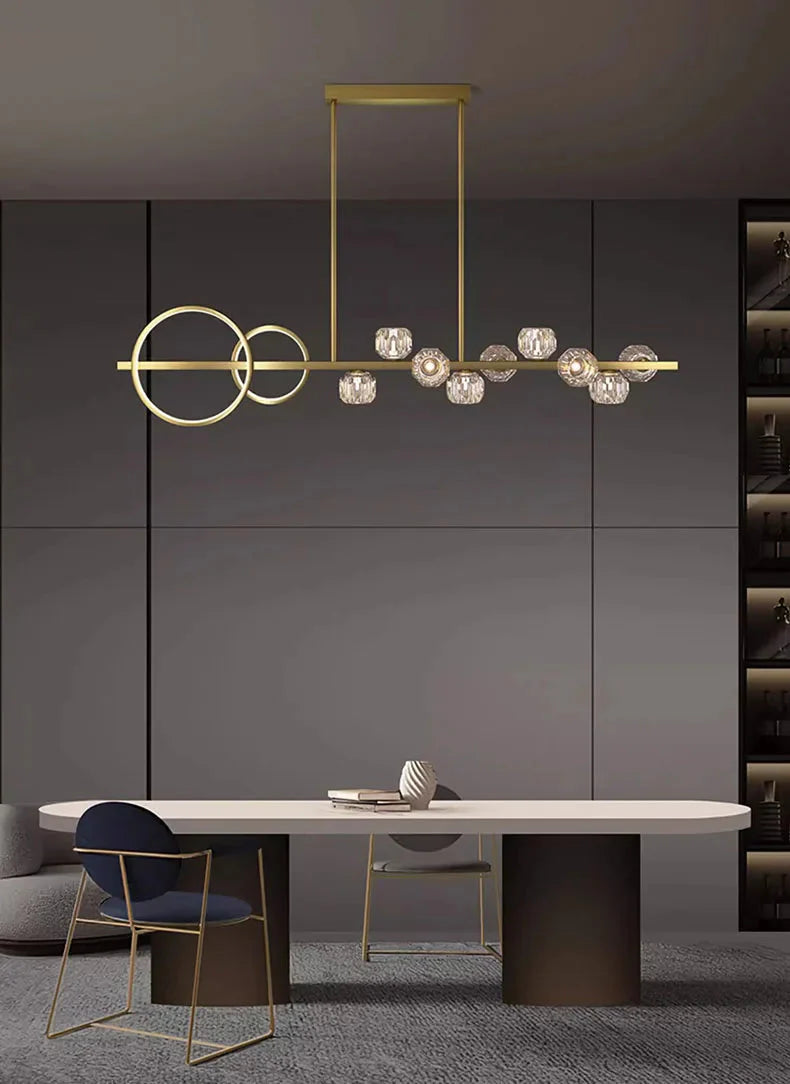 Luminaire Suspension éclatant en cristal – Référence : Nolwen4328-ILLUMEEN.COM