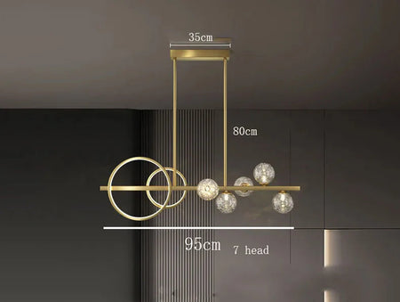 Luminaire Suspension éclatant en cristal – Référence : Nolwen4328-ILLUMEEN.COM