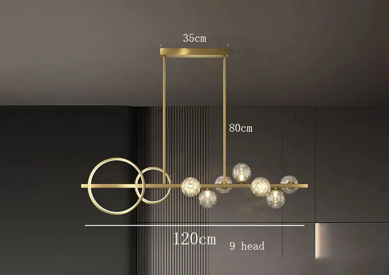 Luminaire Suspension éclatant en cristal – Référence : Nolwen4328-ILLUMEEN.COM