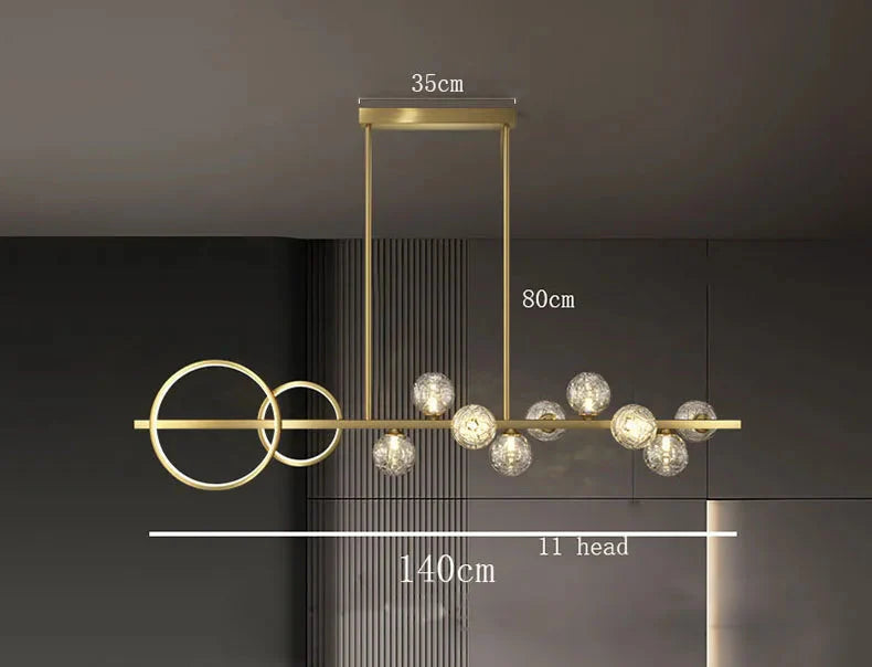 Luminaire Suspension éclatant en cristal – Référence : Nolwen4328-ILLUMEEN.COM