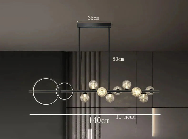 Luminaire Suspension éclatant en cristal – Référence : Nolwen4328-ILLUMEEN.COM