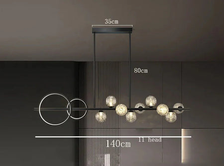 Luminaire Suspension éclatant en cristal – Référence : Nolwen4328-ILLUMEEN.COM