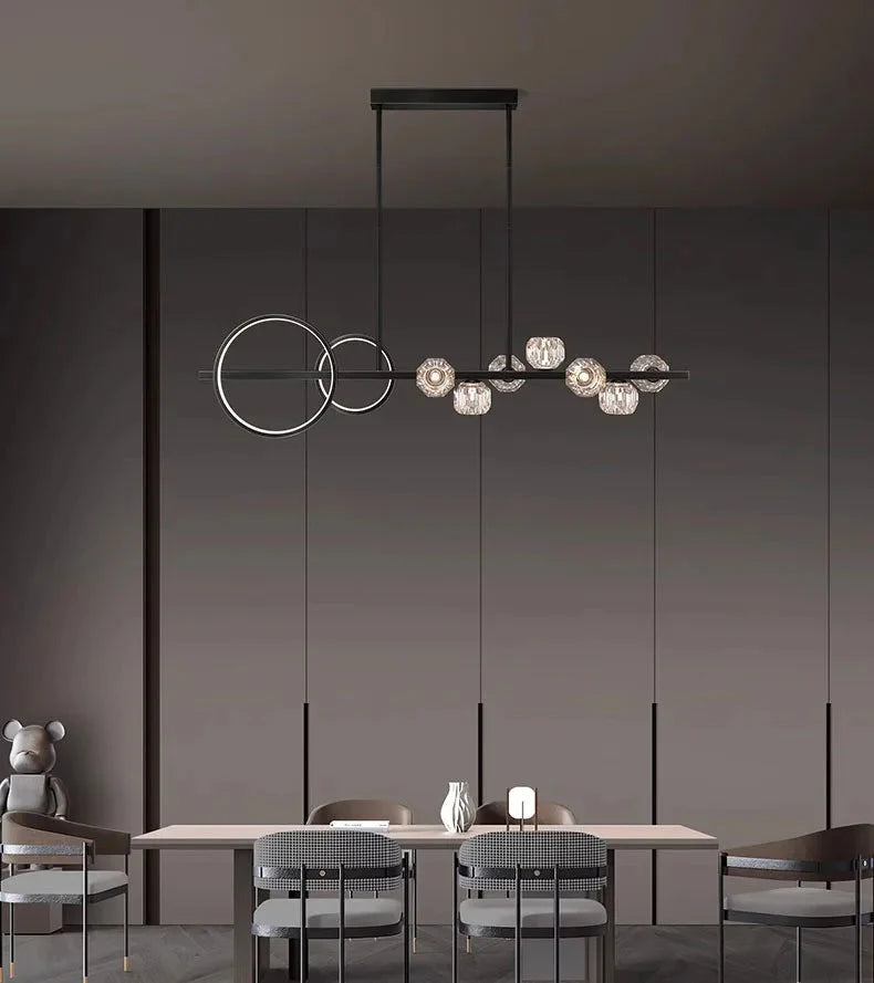 Luminaire Suspension éclatant en cristal – Référence : Nolwen4328-ILLUMEEN.COM