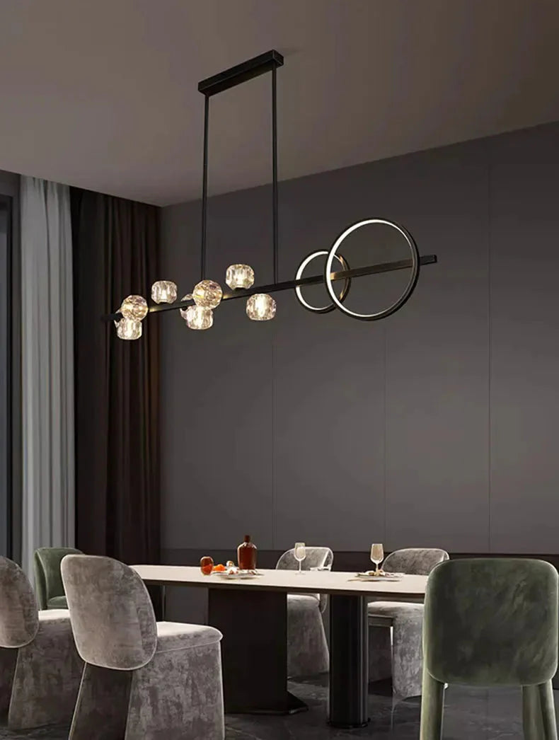 Luminaire Suspension éclatant en cristal – Référence : Nolwen4328-ILLUMEEN.COM