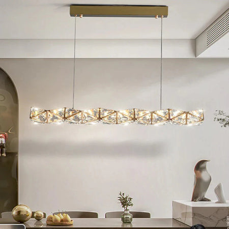 Luminaire Suspension design moderne en cristal – Référence : Nélia5824-ILLUMEEN.COM