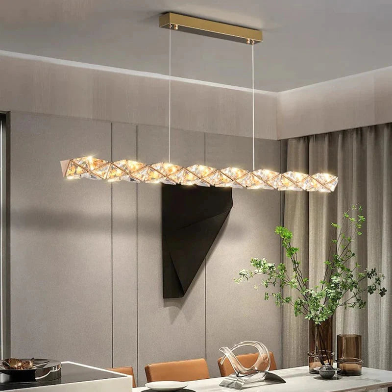 Luminaire Suspension design moderne en cristal – Référence : Nélia5824-ILLUMEEN.COM