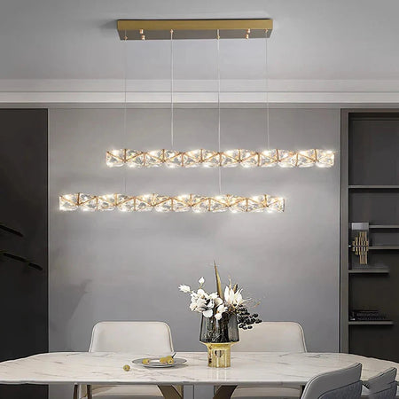 Luminaire Suspension design moderne en cristal – Référence : Nélia5824-ILLUMEEN.COM