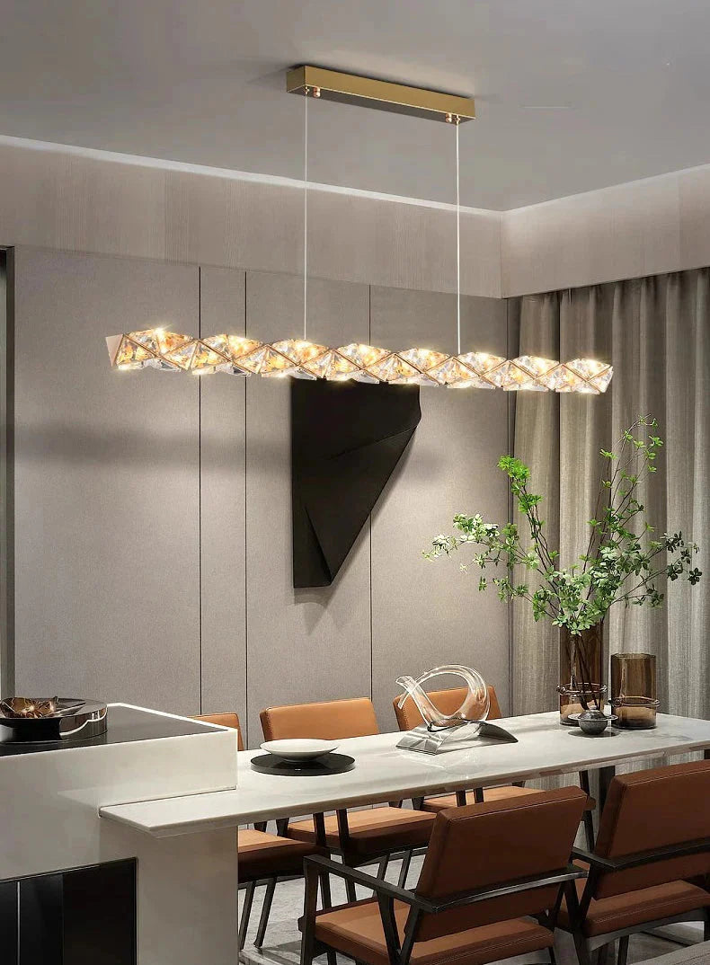 Luminaire Suspension design moderne en cristal – Référence : Nélia5824-ILLUMEEN.COM