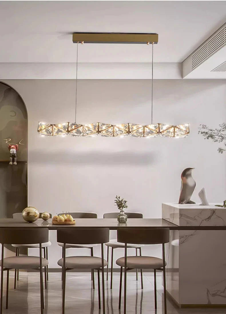 Luminaire Suspension design moderne en cristal – Référence : Nélia5824-ILLUMEEN.COM