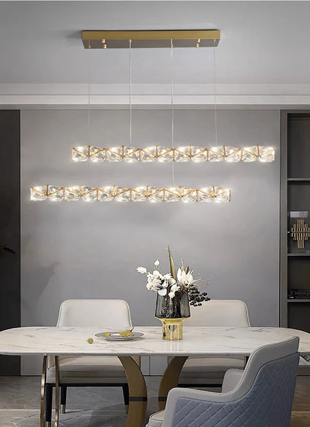 Luminaire Suspension design moderne en cristal – Référence : Nélia5824-ILLUMEEN.COM