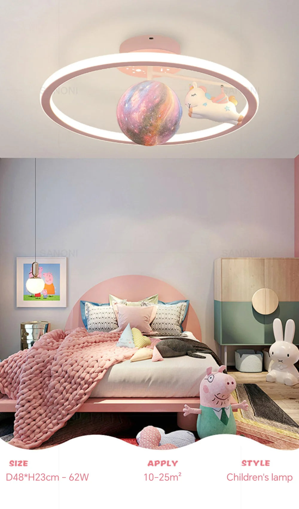 Luminaire Enfant Forme Nuage – Référence: Lyra4837-ILLUMEEN.COM