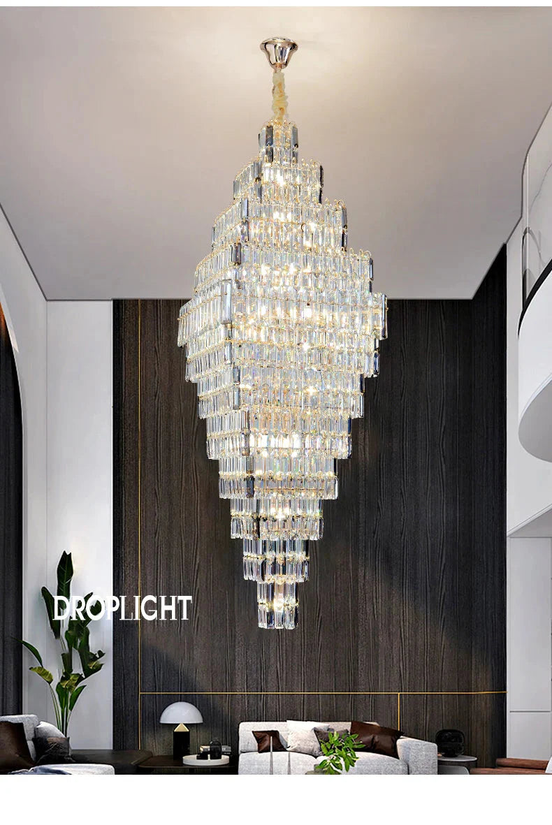 Luminaire Lustre design aérien en cristal – Référence : Elowen3847-ILLUMEEN.COM