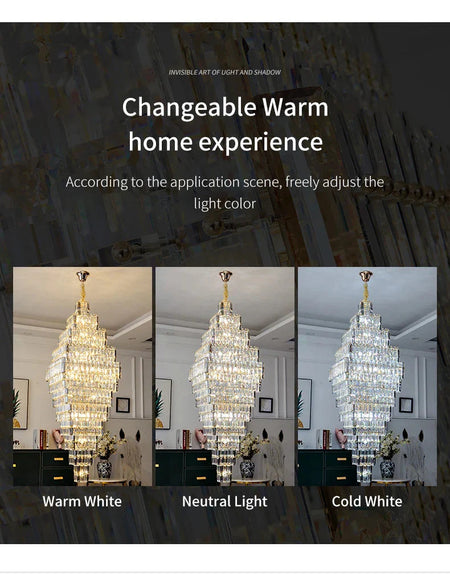 Luminaire Lustre design aérien en cristal – Référence : Elowen3847-ILLUMEEN.COM