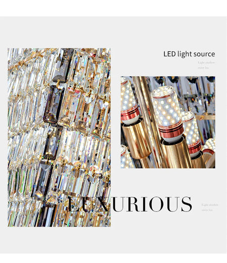 Luminaire Lustre design aérien en cristal – Référence : Elowen3847-ILLUMEEN.COM