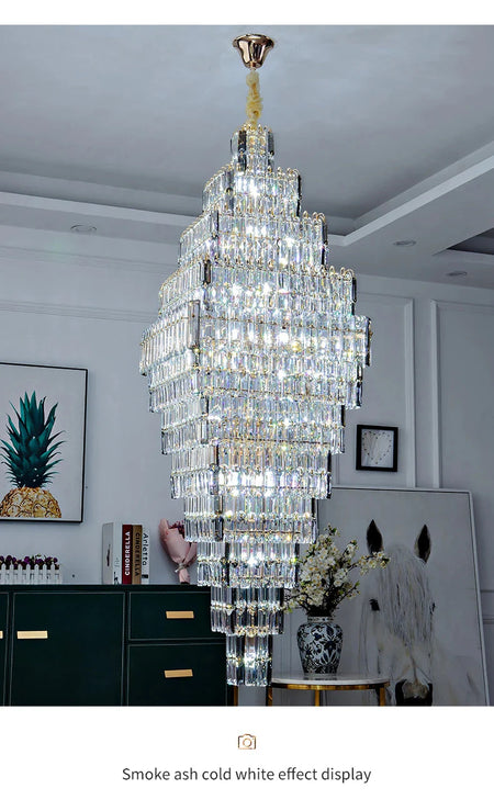 Luminaire Lustre design aérien en cristal – Référence : Elowen3847-ILLUMEEN.COM