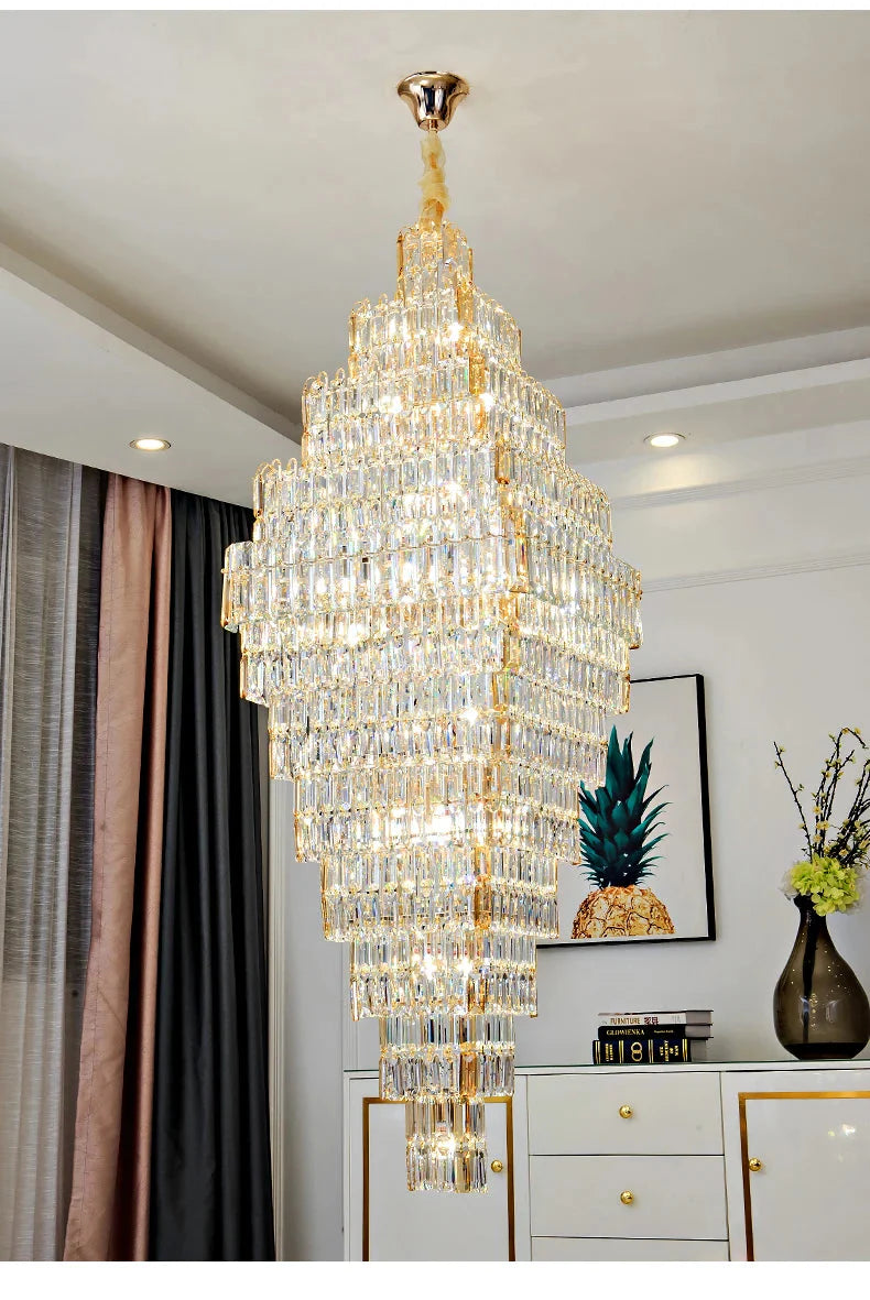 Luminaire Lustre design aérien en cristal – Référence : Elowen3847-ILLUMEEN.COM