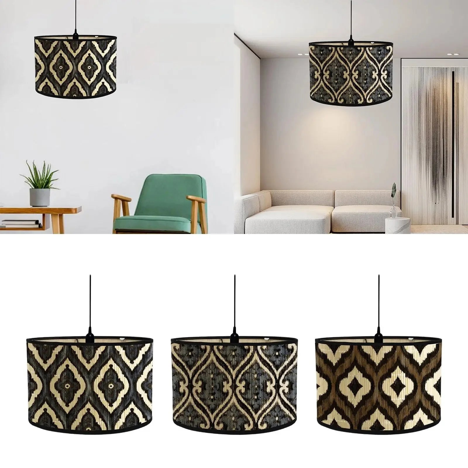 Luminaire Abat-Jour motif floral vintage – Référence : Amélie-ILLUMEEN.COM