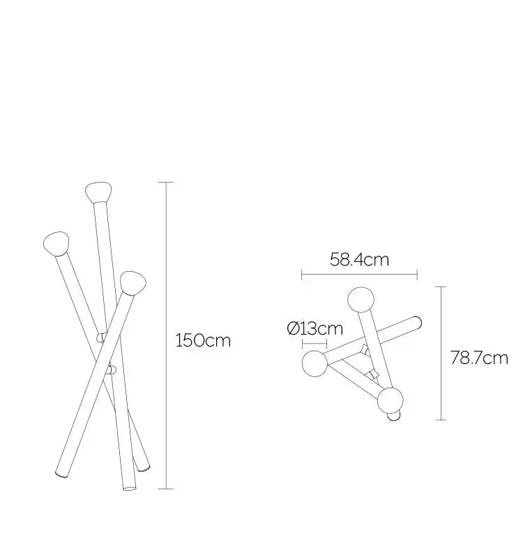 Luminaire Lampadaire style épuré – Référence : Thalès1945-ILLUMEEN.COM