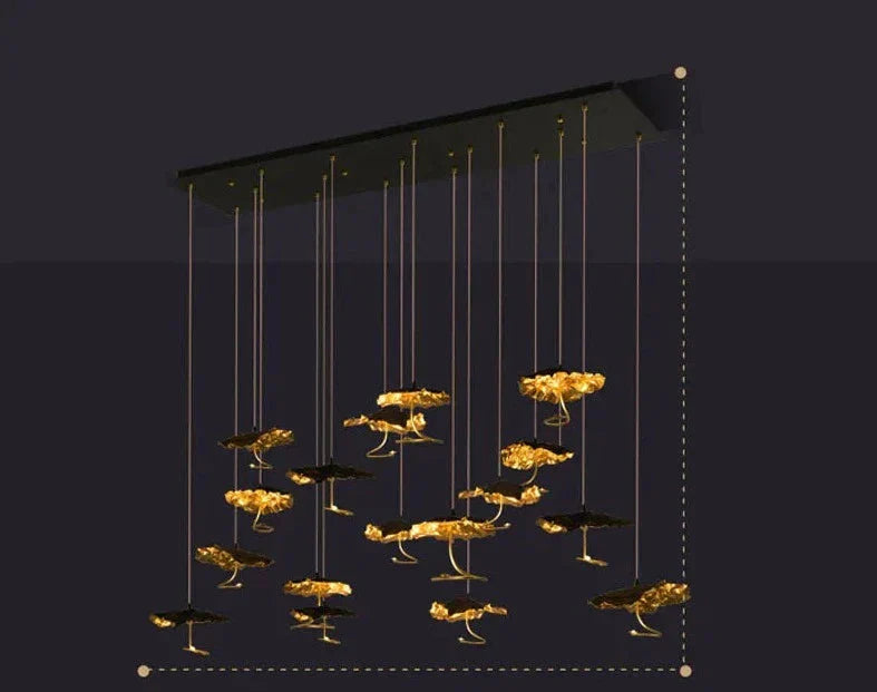 Luminaire Lustre design aérien en cristal – Référence : Maëlis3847-ILLUMEEN.COM