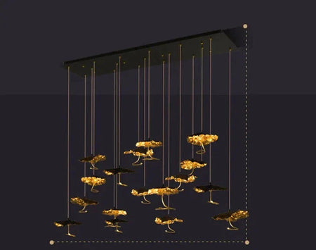 Luminaire Lustre design aérien en cristal – Référence : Maëlis3847-ILLUMEEN.COM