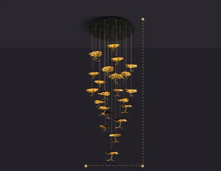 Luminaire Lustre design aérien en cristal – Référence : Maëlis3847-ILLUMEEN.COM