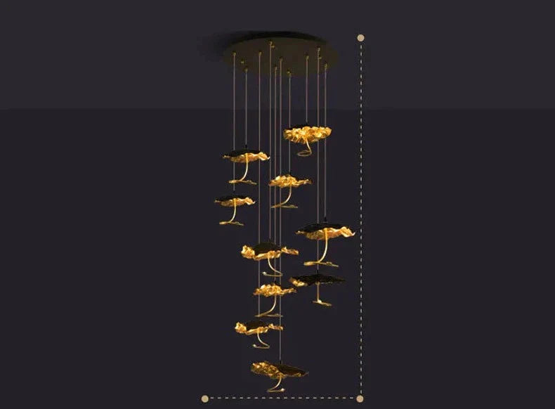 Luminaire Lustre design aérien en cristal – Référence : Maëlis3847-ILLUMEEN.COM