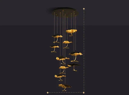 Luminaire Lustre design aérien en cristal – Référence : Maëlis3847-ILLUMEEN.COM