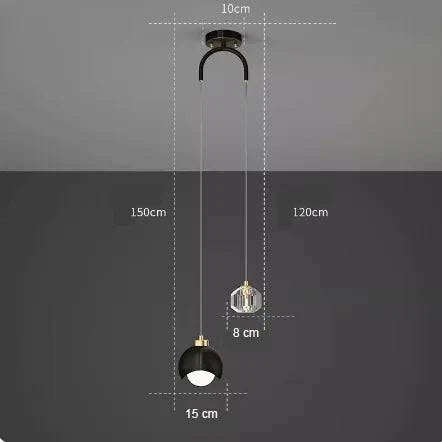 Luminaire Suspension cristal élégant – Référence : Mariel8473-ILLUMEEN.COM