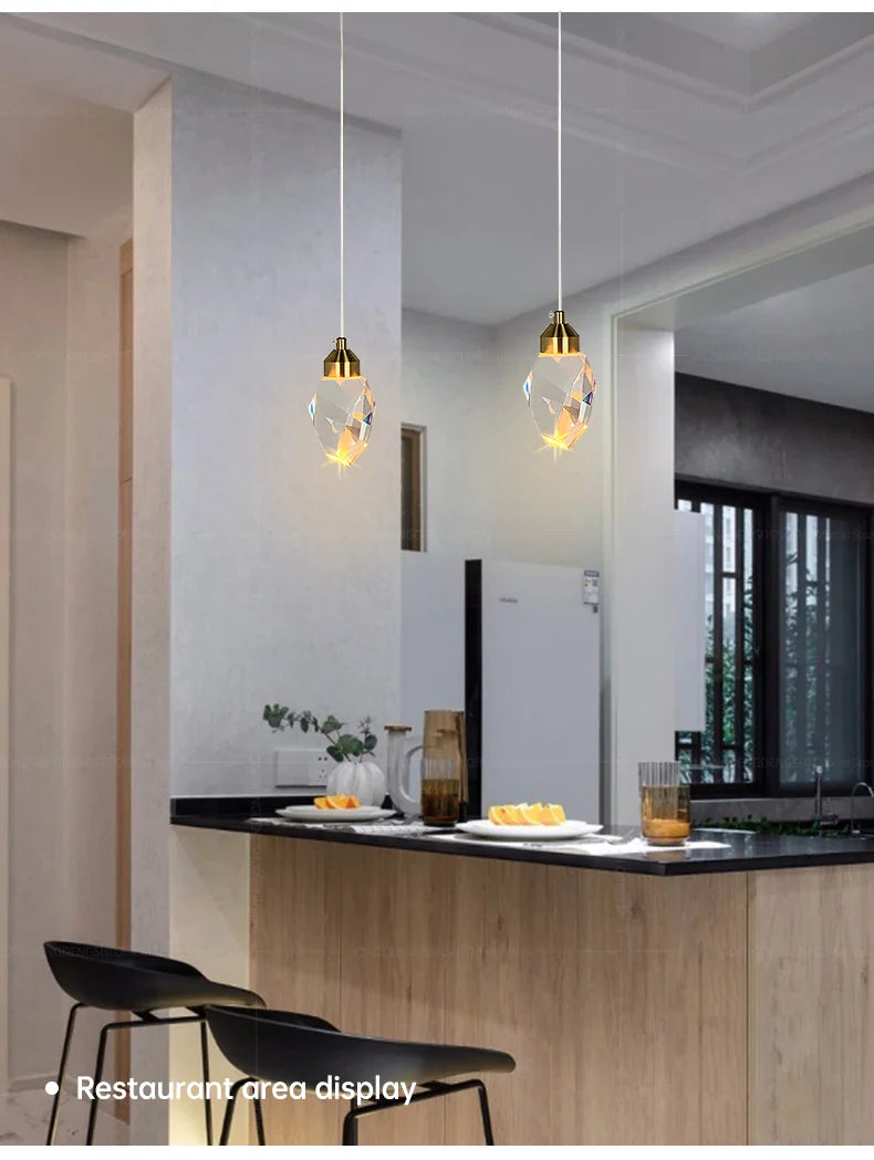 Luminaire Suspension cristal éclatant – Référence : Marvyn5623-ILLUMEEN.COM