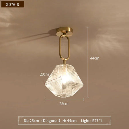 Luminaire Suspension métal noir et verre transparent – Référence : Aelios4729-ILLUMEEN.COM