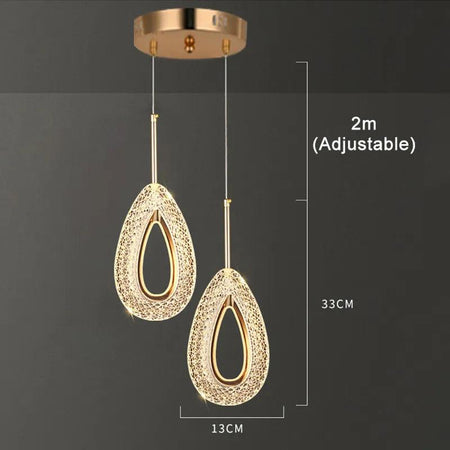 Luminaire Suspension finition élégante en métal doré – Référence : Azura4826-ILLUMEEN.COM
