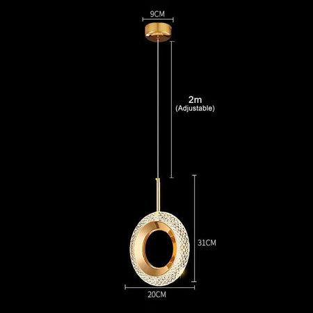Luminaire Suspension finition élégante en métal doré – Référence : Azura4826-ILLUMEEN.COM