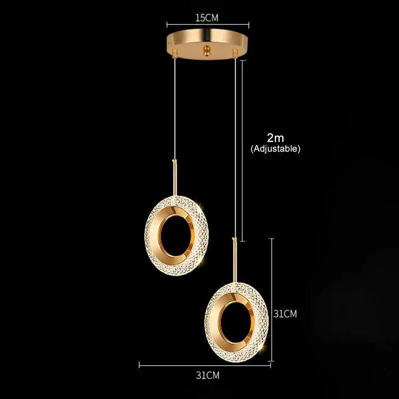Luminaire Suspension finition élégante en métal doré – Référence : Azura4826-ILLUMEEN.COM