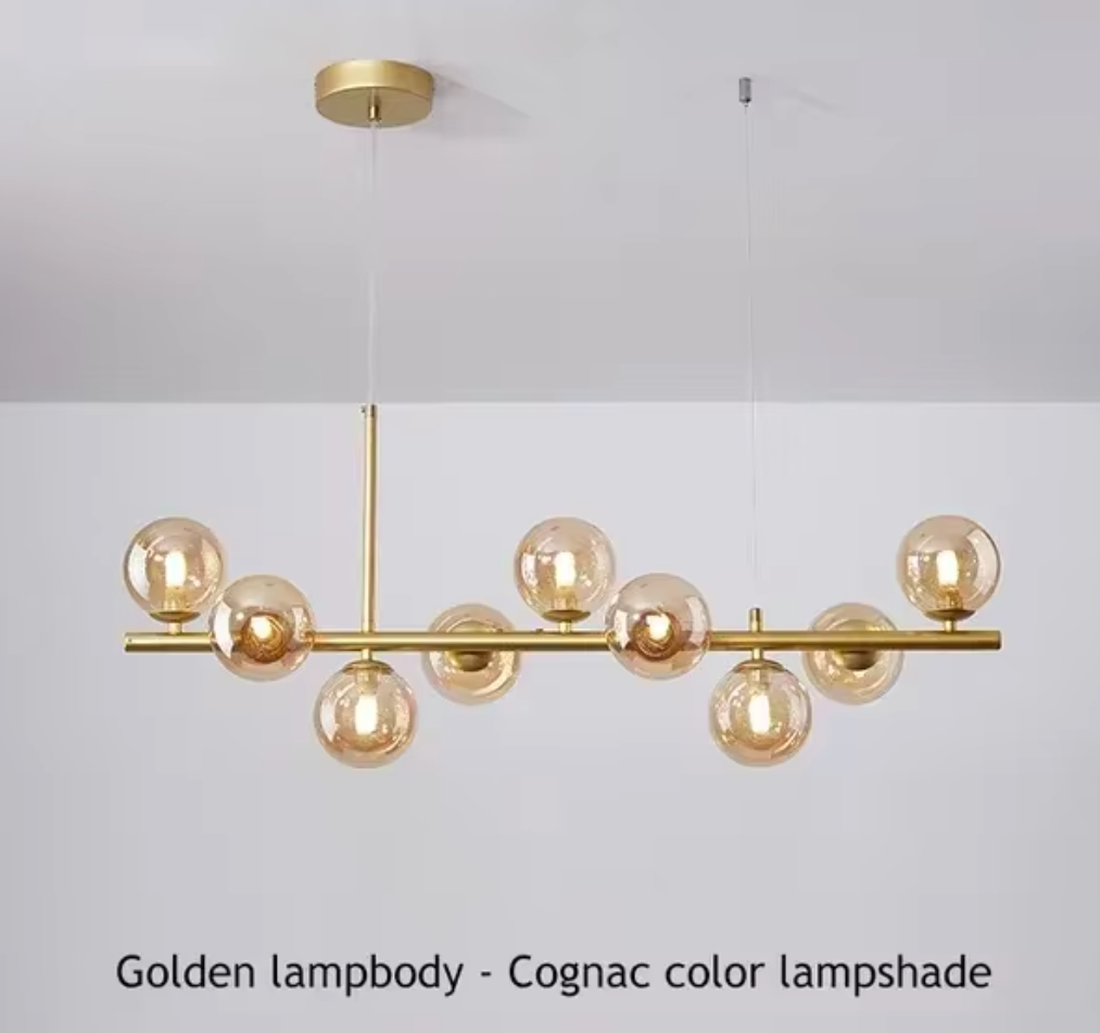 Luminaire Suspension finition élégante dorée – Référence : Miran4826-ILLUMEEN.COM