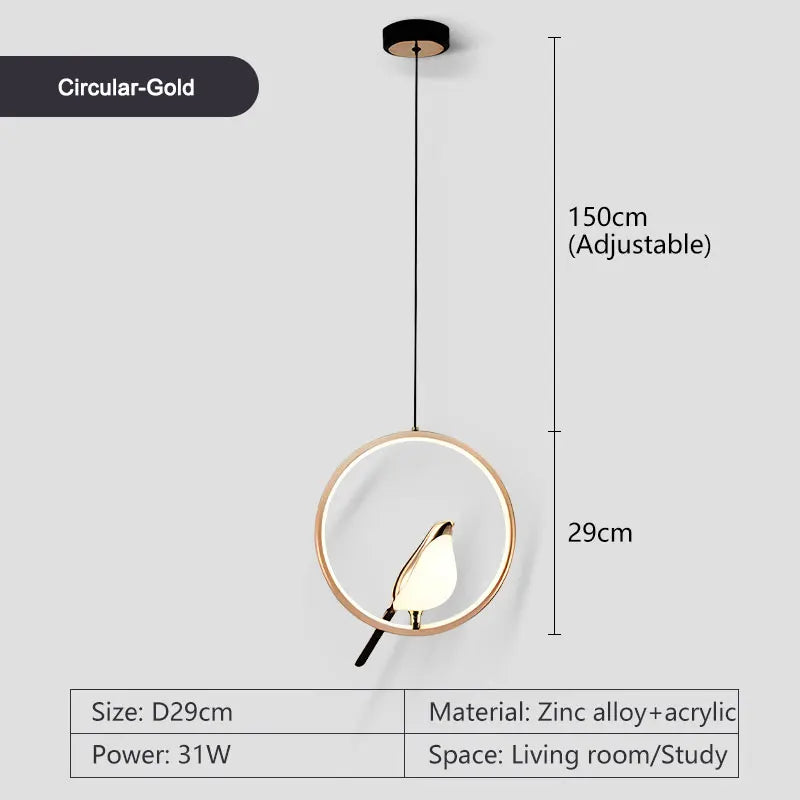 Luminaire Suspension forme organique dorée – Référence : Olinah5623-ILLUMEEN.COM