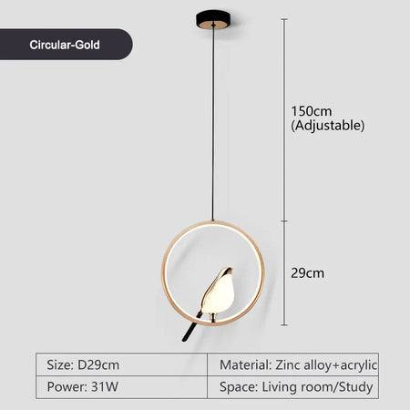 Luminaire Suspension forme organique dorée – Référence : Olinah5623-ILLUMEEN.COM